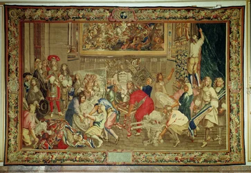 ルイ14世（1638-1715年）のゴブラン工場訪問、1667年10月15日。